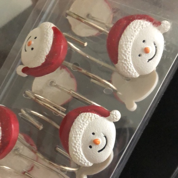 Decorative SANTA Shower Curtain Hooks - Picture 2 of 5